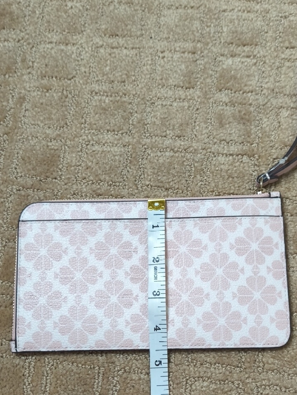 kate spade Pink Floral Zip Wristlet with Gold Logo - Picture 6 of 6